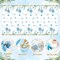 Baby Shower Party Tablecloths - 3Pcs Watercolor Blue Birthday Party Table Cover Decorations, Oh Boy Themed Rectangular Plastic Disposable Table Cloth for Baby Boys Birthday Gender Reveal Supplies